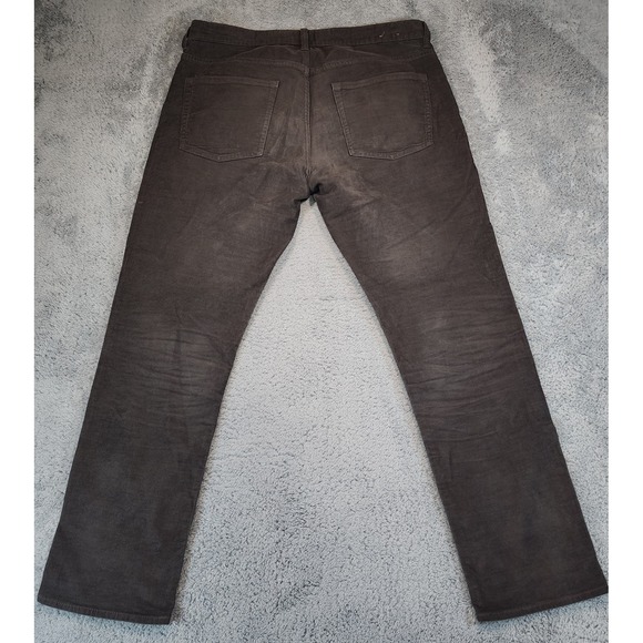J Crew 770 Corduroy Pants Mens 33x30 Charcoal Gray Straight Leg 5 Pockets Casual - Picture 6 of 11
